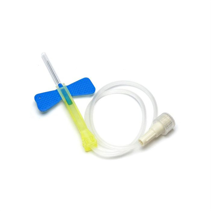 Disposable Use 18g 21g 22g 23g 25g Single or Two-Winged Butterfly Blood Collection Needle Set With Luer Adapter