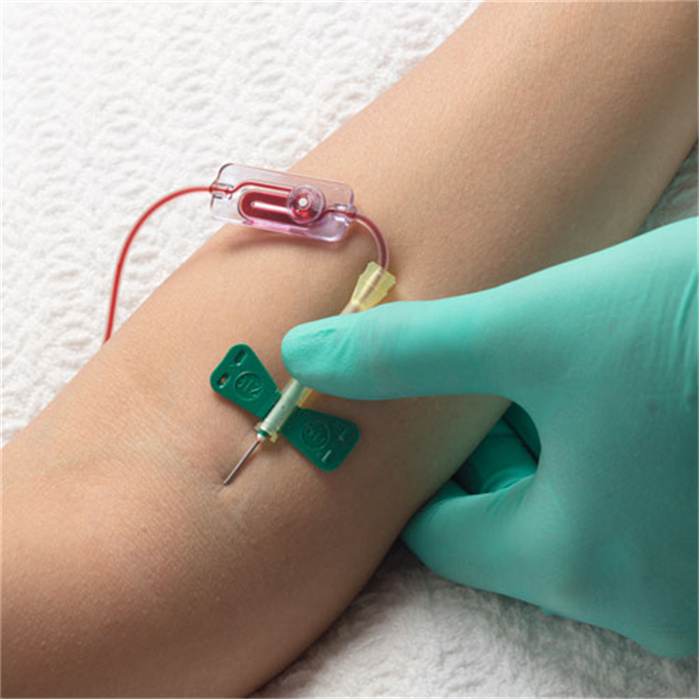 Disposable Use 18g 21g 22g 23g 25g Single or Two-Winged Butterfly Blood Collection Needle Set With Luer Adapter