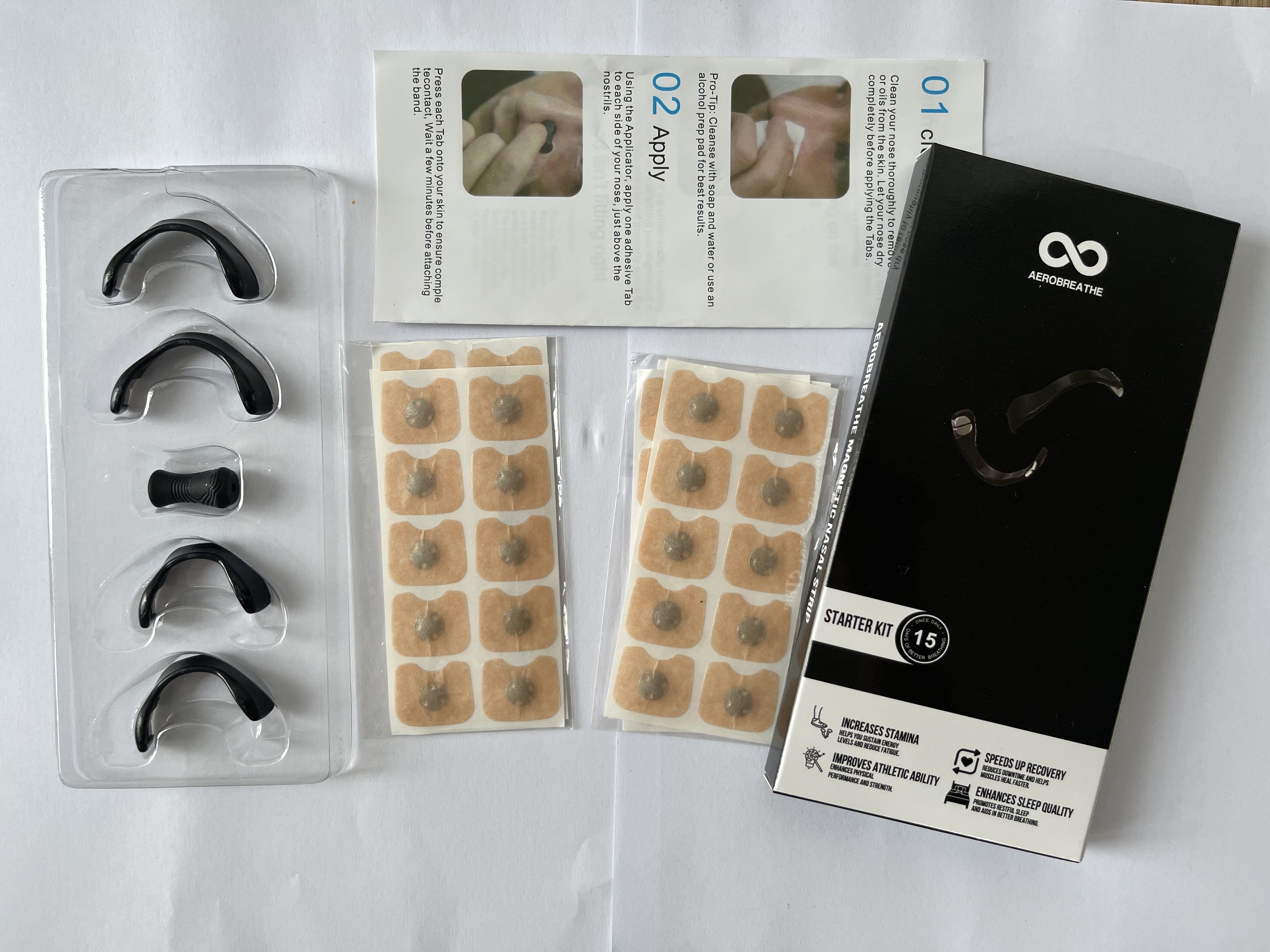 30 Days Nasal Breathing Dilators Starter Kit Reduce Snoring Magnetic Nasal Strips Improve Sleep Quality