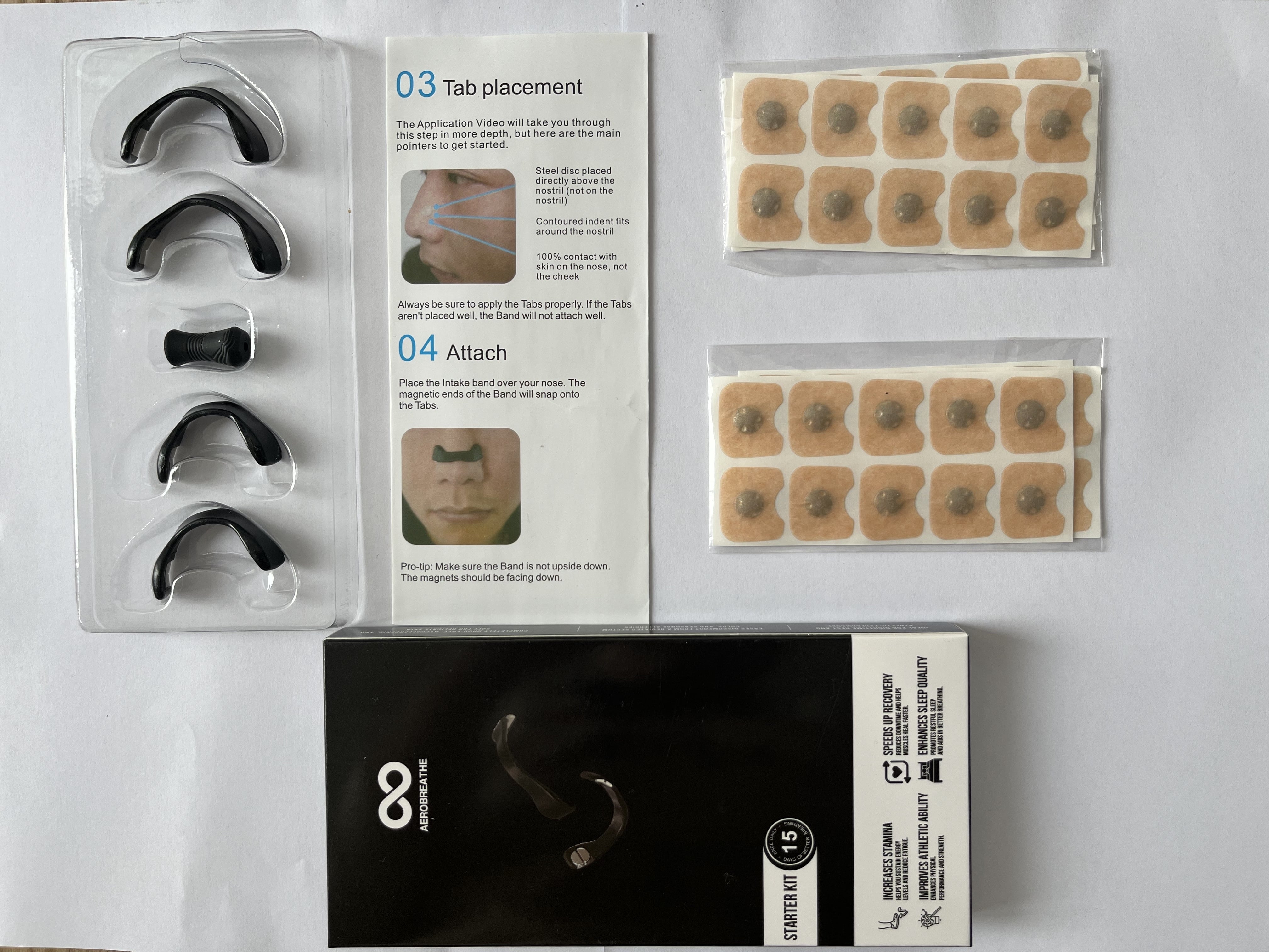 30 Days Nasal Breathing Dilators Starter Kit Reduce Snoring Magnetic Nasal Strips Improve Sleep Quality