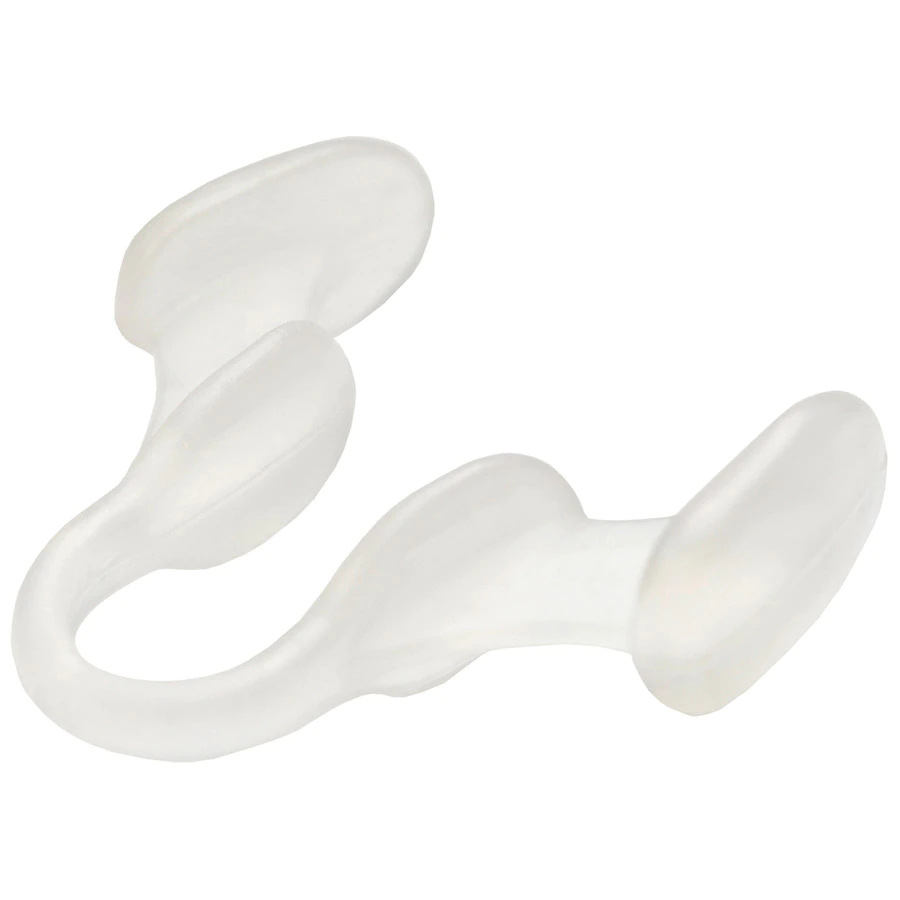 New mini anti-snoring health sleep aid device helps expand the nasal passages and has a soft silicone anti-snoring nose clip.