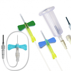 Disposable Use 18g 21g 22g 23g 25g Single or Two-Winged Butterfly Blood Collection Needle Set With Luer Adapter