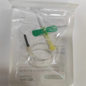 Disposable Use 18g 21g 22g 23g 25g Single or Two-Winged Butterfly Blood Collection Needle Set With Luer Adapter