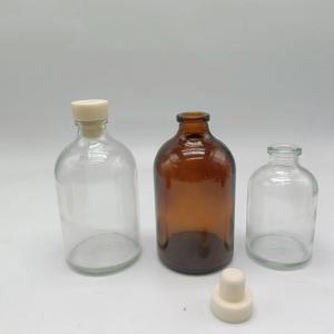 Amber Clear Injection Molded Glass Vials