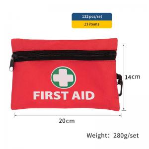 first aid kit with emergency medical supplies